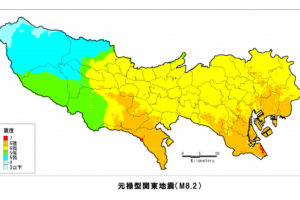 元禄型関東地震の震度分布図
