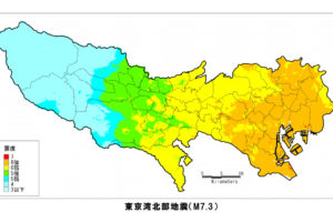 東京湾北部地震の震度分布図