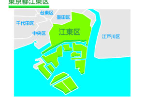 東京都江東区のイラスト地図