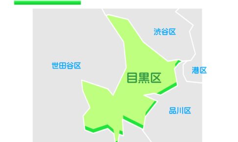 東京都目黒区のイラスト地図