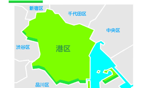 東京都港区のイラスト地図