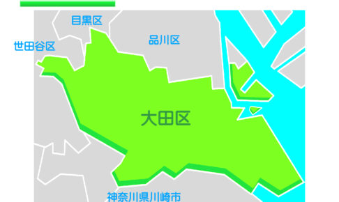 東京都大田区のイラスト地図