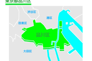 東京都品川区のイラスト地図