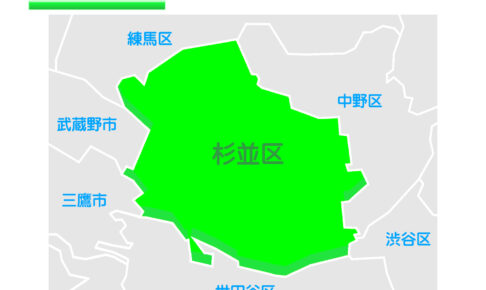 東京都杉並区のイラスト地図