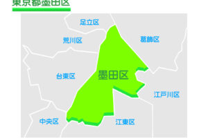 東京都墨田区のイラスト地図