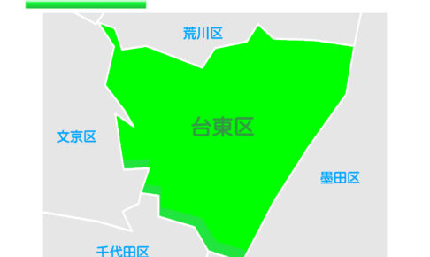 東京都台東区のイラスト地図
