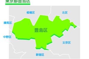 東京都豊島区のイラスト地図