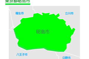 東京都昭島市のイラスト地図