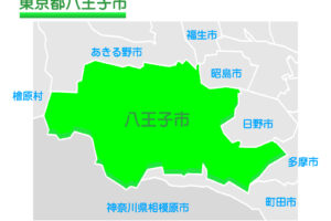 東京都八王子市のイラスト地図