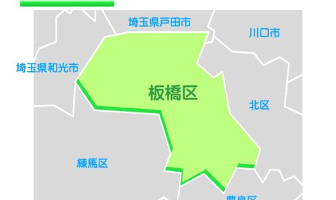 東京都板橋区のイラスト地図