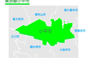 東京都小平市のイラスト地図