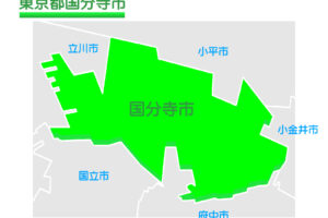 東京都国分寺市のイラスト地図