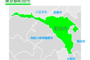 東京都町田市のイラスト地図