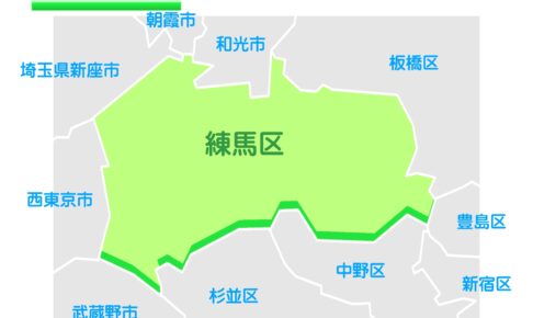 東京都練馬区のイラスト地図