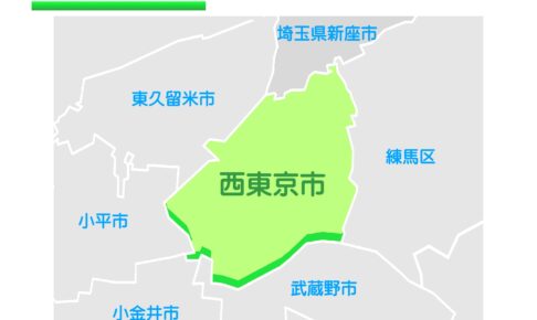 東京都西東京市のイラスト地図